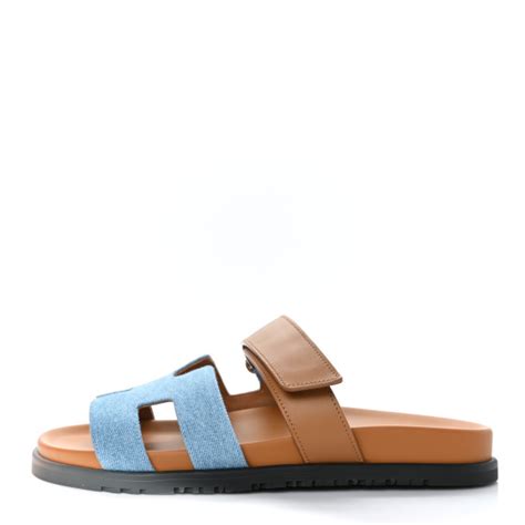 hermes denim slippers|Hermes women sandals.